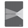 Blok, A4, linajkový, 90 listov, laminovaná kartónová obálka, LEITZ Office, sivá Blok, A4, linajkový, 90 listov, laminovaná kartónová obálka, LEITZ Office, sivá