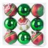 Gule MagicHome Vianoce, 9 ks, červeno - zelené, s dekoráciou, na vianočný stromček, 6 cm Gule MagicHome Vianoce, 9 ks, červeno - zelené, s dekoráciou, na vianočný stromček, 6 cm
