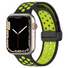AppleMix Remienok pre Apple Watch Ultra 49 mm / 45 mm / 44 mm / 42 mm - športový - silikónový - čierny / zelený AppleMix Remienok pre Apple Watch Ultra 49 mm / 45 mm / 44 mm / 42 mm - športový - silikónový - čierny / zelený