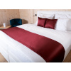 Biante Saténový prehoz/behúň na posteľ Satén LUX-036 Vínovo červený 50x240 cm