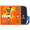 Darčeková sada Gillette Fusion, strojček, 4 náhradné hlavice, holiaci gél 200 ml Darčeková sada Gillette Fusion, strojček, 4 náhradné hlavice, holiaci gél 200 ml