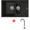 Sinks Amanda 780.1 Metalblack + Elasta nehrdzavejúca oceľ/čierny Sinks Amanda 780.1 Metalblack + Elasta nehrdzavejúca oceľ/čierny