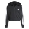 adidas Essentials Girls 3-Stripes Zip Track Top Hoodie Black/White 9-10 Years adidas Essentials Girls 3-Stripes Zip Track Top Hoodie Black/White 9-10 Years