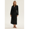 Esotiq dámsky dlhý župan čierny - barva:ESO99X/čierna, velikost:L/XL Esotiq dámsky dlhý župan čierny - barva:ESO99X/čierna, velikost:L/XL