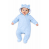 Baby Nellys Dojčenský teplákový overal s kapucňou - sv. modrý, veľ. 86 Baby Nellys Dojčenský teplákový overal s kapucňou - sv. modrý, veľ. 86