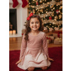 Dievčenské šaty GLAMOUR s dlhým rukávom - 116 - Zamat ružová Dievčenské šaty GLAMOUR s dlhým rukávom - 116 - Zamat ružová