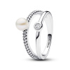 Prsteň PANDORA Perla a pavé 193147C01-50 Prsteň PANDORA Perla a pavé 193147C01-50