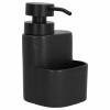 Dávkovač na saponát Cadro čierny s organizérom 17 cm Dávkovač na saponát Cadro čierny s organizérom 17 cm