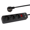 Sieťový predlžovací kábel PR-370WSP/USB 3-Zásuvky+USB s uzemnením+vypínač 5m ČIERNY 3x1,5mm Sieťový predlžovací kábel PR-370WSP/USB 3-Zásuvky+USB s uzemnením+vypínač 5m ČIERNY 3x1,5mm