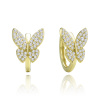 MINET Pozlátené strieborné náušnice motýľ s bielym zirkónom JMAS0273GE00 MINET Pozlátené strieborné náušnice motýľ s bielym zirkónom JMAS0273GE00