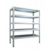 Skrutkovaný regál s kovovými policami Biedrax, pozinkovaný - 75 x 150 x 150 cm, 5 políc Skrutkovaný regál s kovovými policami Biedrax, pozinkovaný - 75 x 150 x 150 cm, 5 políc