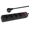 Sieťový predlžovací kábel PR-470WSP/USB 4-zásuvky+USB s uzemnením+spínač 3m ČIERNY 3x1,5mm Sieťový predlžovací kábel PR-470WSP/USB 4-zásuvky+USB s uzemnením+spínač 3m ČIERNY 3x1,5mm