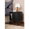 ASIR Glimmer nočný stolík na nožičkách, čierne drevo / čierna ASIR Glimmer nočný stolík na nožičkách, čierne drevo / čierna
