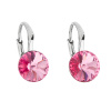 PAVONA Strieborné náušnice visiace s krištáľmi Swarovski ružovej okrúhle 31229.3 PAVONA Strieborné náušnice visiace s krištáľmi Swarovski ružovej okrúhle 31229.3