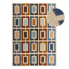 Modro-oranžový ručne tkaný vlnený koberec 160x230 cm Retro Blocks – Flair Rugs Modro-oranžový ručne tkaný vlnený koberec 160x230 cm Retro Blocks – Flair Rugs