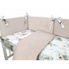 BABY NELLYS 3-dielna sada Mantinel s obliečkami, bavlna/velvet, Exotika, béžová/biela BABY NELLYS 3-dielna sada Mantinel s obliečkami, bavlna/velvet, Exotika, béžová/biela