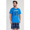 Pánske pyžamo šortky California - modrá XL (Vienetta MAN) Pánske pyžamo šortky California - modrá XL (Vienetta MAN)