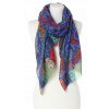 Šatka - Šál Laura Verdiani A310, modrá vlna, oranžová, viacsekvórová, zelená (Krásna šál s modrou vlnou s hodvábom krásna) Šatka - Šál Laura Verdiani A310, modrá vlna, oranžová, viacsekvórová, zelená (Krásna šál s modrou vlnou s hodvábom krásna)