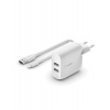Belkin BOOST CHARGE™ Duální 24W USB-A nástěnná nabíječka + 1m lightning kabel, bílá WCD001vf1MWH Belkin BOOST CHARGE™ Duální 24W USB-A nástěnná nabíječka + 1m lightning kabel, bílá WCD001vf1MWH