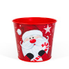 Vianočná dekorácia - kovový kvetináč, vedierko - Santa - 13 x 11 cm Vianočná dekorácia - kovový kvetináč, vedierko - Santa - 13 x 11 cm