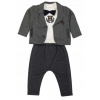 Detský komplet - Detská súprava 80 biela, šedá 3 ks. (Elegantná súprava obleku na Vianoce / krst) Detský komplet - Detská súprava 80 biela, šedá 3 ks. (Elegantná súprava obleku na Vianoce / krst)
