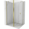 Mexen Mist, päťuholníkový sprchový kút výklopný 100 x 80 cm, číre sklo, zlatý lesklý profil, 8A8-100-080-50-00 Mexen Mist, päťuholníkový sprchový kút výklopný 100 x 80 cm, číre sklo, zlatý lesklý profil, 8A8-100-080-50-00