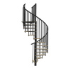 Minka STAIRS Kombinované točité schodisko Switch dub/čierna pr. 160 cm Minka STAIRS Kombinované točité schodisko Switch dub/čierna pr. 160 cm