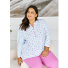 Taro Yolanda 3462 long/r 2XL-4XL Z25/26 dámske pyžamo modrá XXL Taro Yolanda 3462 long/r 2XL-4XL Z25/26 dámske pyžamo modrá XXL