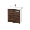 Dreja Kúpeľňová skriňa DOOR SZD2 60 - N01 Biela lesk / Úchytka T02 / D25 Teak Dreja Kúpeľňová skriňa DOOR SZD2 60 - N01 Biela lesk / Úchytka T02 / D25 Teak