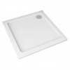 CERANO - Sprchová vanička z liateho mramoru štvorcová Piato - biela matná - 80x80x3 cm CERANO - Sprchová vanička z liateho mramoru štvorcová Piato - biela matná - 80x80x3 cm