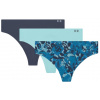 Under Armour | UA PURE STRETCH NO SHOW THONG -PRINT 3PK | modrá| XS Under Armour | UA PURE STRETCH NO SHOW THONG -PRINT 3PK | modrá| XS