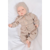Baby Nellys 3-dielna rebrovaná súpr. Hand Made, body, tepláčiky a čiapočka, béžová Baby Nellys 3-dielna rebrovaná súpr. Hand Made, body, tepláčiky a čiapočka, béžová