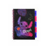 Coolpack Zápisník špirálový B5 so záložkami Stitch Black Coolpack Zápisník špirálový B5 so záložkami Stitch Black