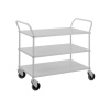 Policový vozík Kongamek, udržateľný, s 3 kovovými policami, 250 kg, 1070 x 585 x 940 mm, s brzdou Policový vozík Kongamek, udržateľný, s 3 kovovými policami, 250 kg, 1070 x 585 x 940 mm, s brzdou