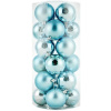 DECOLED Plastové gule, priemer 6 cm, tyrkysové, 12× lesklá, 12× matná DECOLED Plastové gule, priemer 6 cm, tyrkysové, 12× lesklá, 12× matná