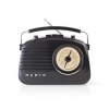Rádio AM/FM v retro provedení černé NEDIS RDFM5000BK Rádio AM/FM v retro provedení černé NEDIS RDFM5000BK
