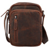 Pánska kožená crossbody taška tmavohnedá - Greenwood Fulius hnedá Pánska kožená crossbody taška tmavohnedá - Greenwood Fulius hnedá
