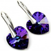 Náušnice Silvego stříbrné Srdce Crystal Heliotrope Swarovski Elements LSW007E Náušnice Silvego stříbrné Srdce Crystal Heliotrope Swarovski Elements LSW007E