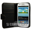 Kožený obal Samsung Galaxy S III Mini – Wallet – čierna