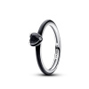 PANDORA Černý čakrový srdeční prsten 56 193088C01-56 PANDORA Černý čakrový srdeční prsten 56 193088C01-56
