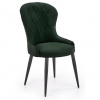 HALMAR Jedálenská stolička K-366, čierna/tmavo zelená bluvel 78 HALMAR Jedálenská stolička K-366, čierna/tmavo zelená bluvel 78