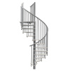 Minka STAIRS Kombinované točité schodisko Switch biela/sivá pr. 140 cm Minka STAIRS Kombinované točité schodisko Switch biela/sivá pr. 140 cm