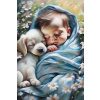 Diamantové maľovanie Norimpex 40x30 cm Bábätko a šteniatko na lúke Diamantové maľovanie Norimpex 40x30 cm Bábätko a šteniatko na lúke