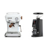 Ascaso Dream PID, Cloud White + Eureka Atom W 65 Casa, black Ascaso Dream PID, Cloud White + Eureka Atom W 65 Casa, black