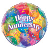Fóliový balón Happy Anniversary farebný 45cm Fóliový balón Happy Anniversary farebný 45cm