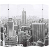 zahrada-XL Skladací paraván 228x170 cm, potlač New Yorku, čierno-biely 245860 zahrada-XL Skladací paraván 228x170 cm, potlač New Yorku, čierno-biely 245860