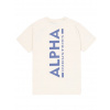 Alpha Industries BACKPRINT T tričko pánske vintage white Veľkosť: XL, Farba: béžová Alpha Industries BACKPRINT T tričko pánske vintage white Veľkosť: XL, Farba: béžová