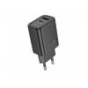 Cestovná nabíjačka Hoco USB A + USB C QC3.0 PD 3A 30W N63 čierna Cestovná nabíjačka Hoco USB A + USB C QC3.0 PD 3A 30W N63 čierna