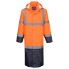 PORTWEST HI-VIS CONTRAST H446 / Reflexný plášť do dažďa, dĺžka 122cm - HV žltá/čierna XXXL PORTWEST HI-VIS CONTRAST H446 / Reflexný plášť do dažďa, dĺžka 122cm - HV žltá/čierna XXXL