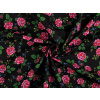Stoklasa Bavlněná látka / plátno folklor růže METRÁŽ - 2 (22303-3) černá Stoklasa Bavlněná látka / plátno folklor růže METRÁŽ - 2 (22303-3) černá